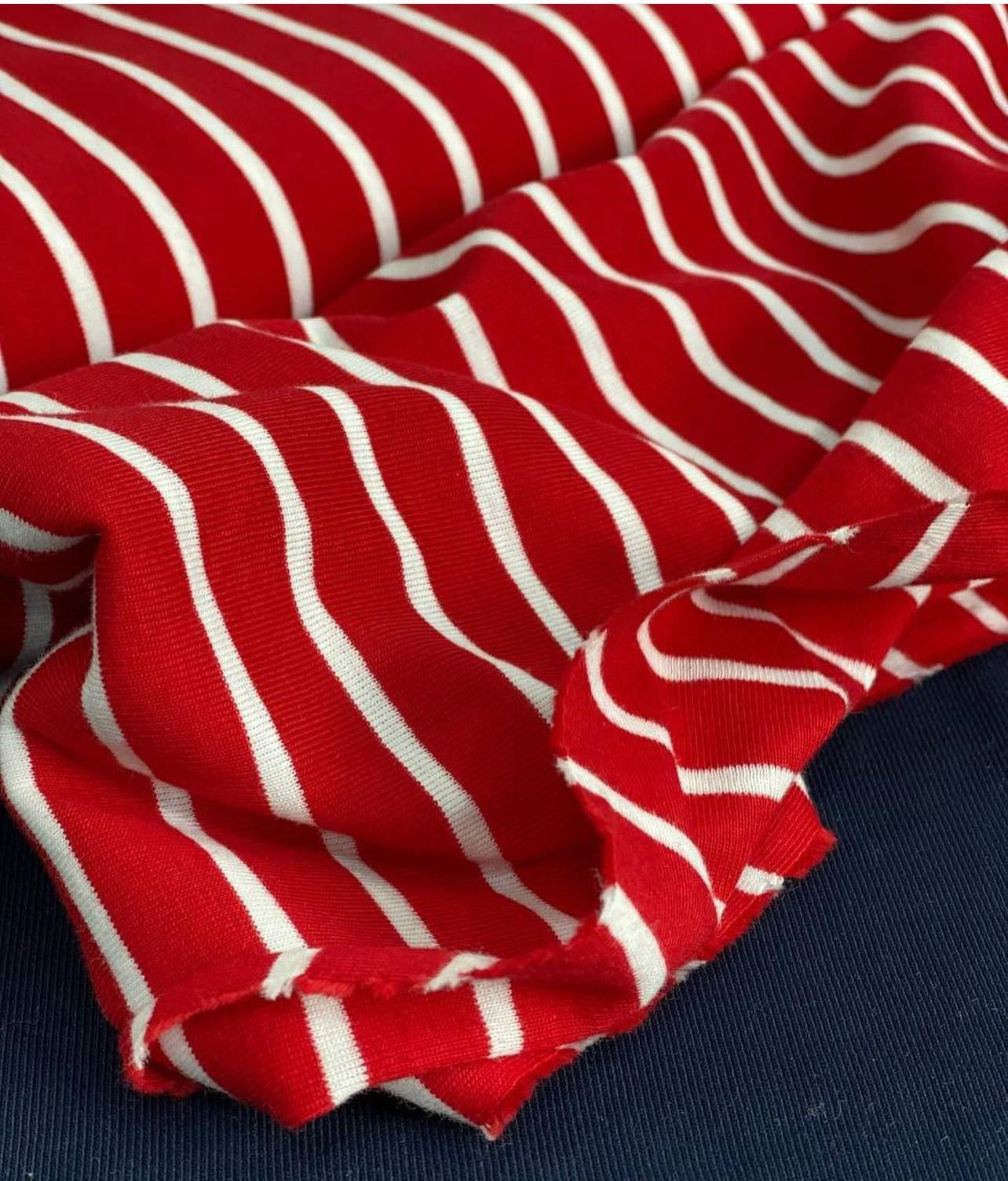 Breton stripe knit fabric