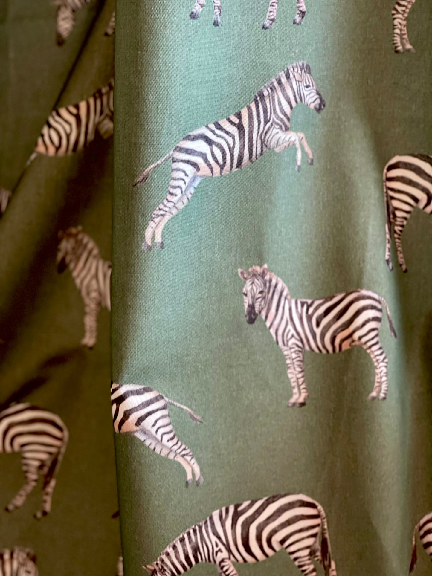 Interior fabric zebras