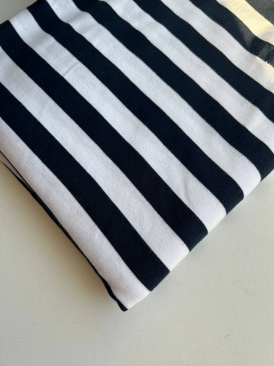 Breton stripe knit fabric