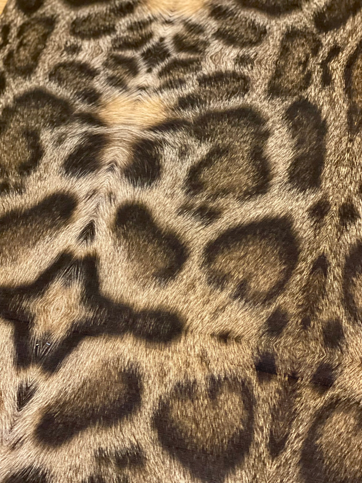 Leopard with leather effect