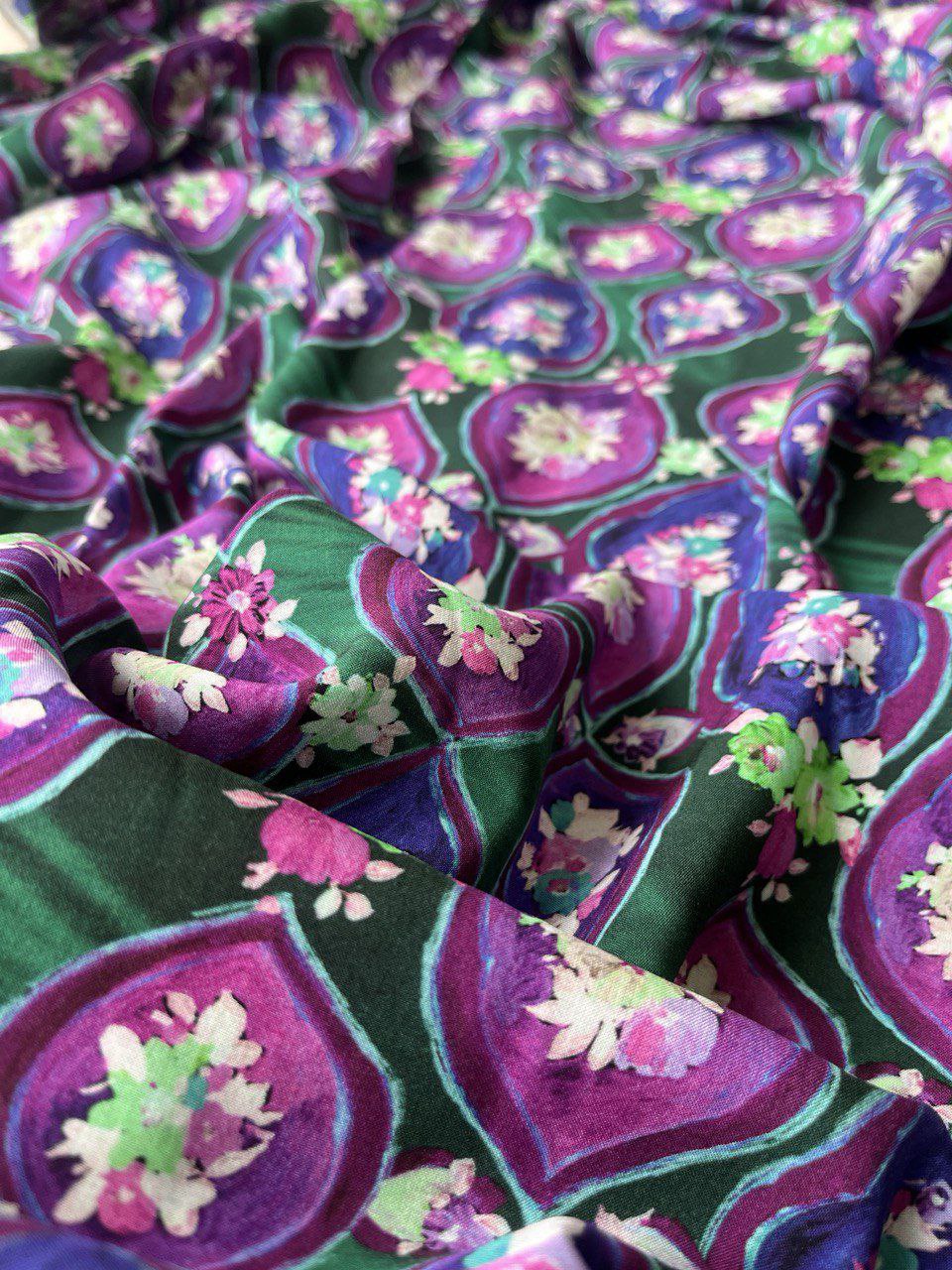 Bamboo viscose SILK TOUCH green&purple