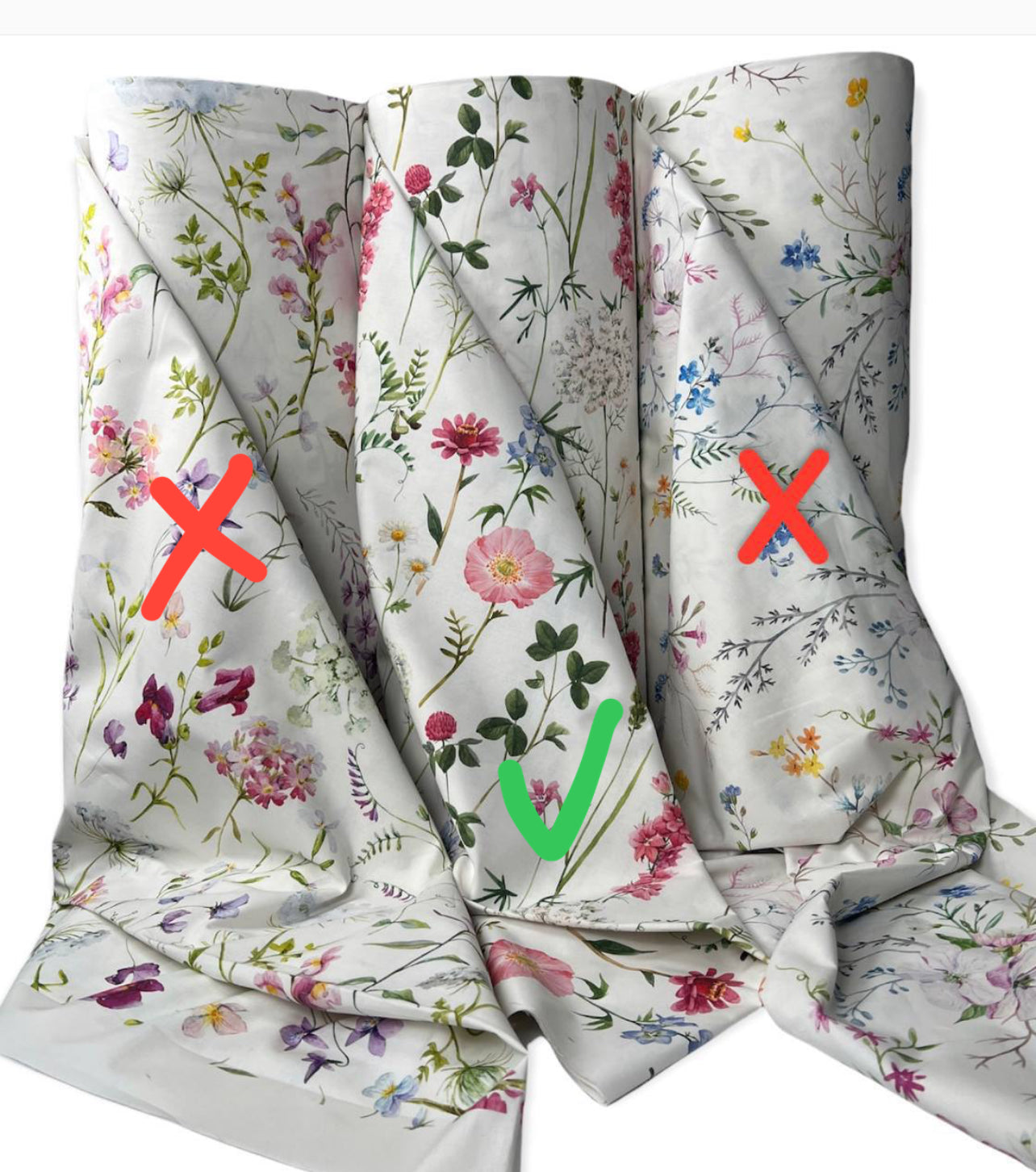 Premium poplin wildflowers