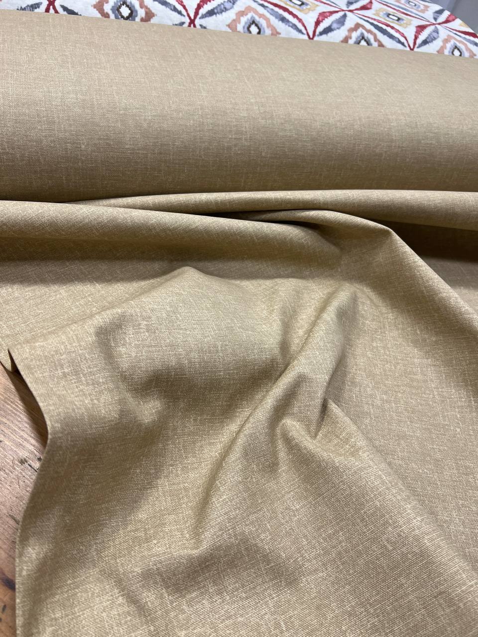 Interior fabric with linen effect