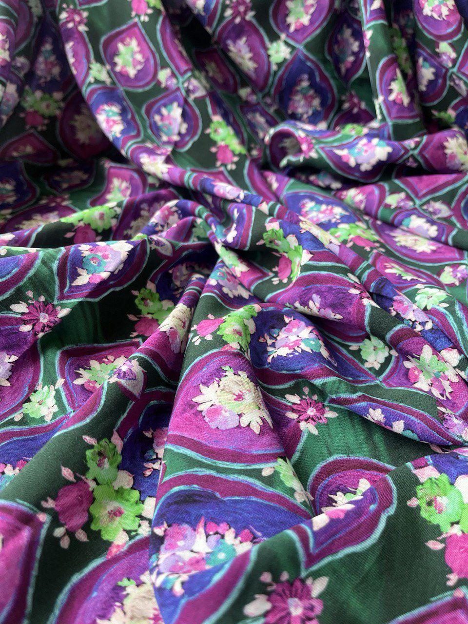 Bamboo viscose SILK TOUCH green&purple