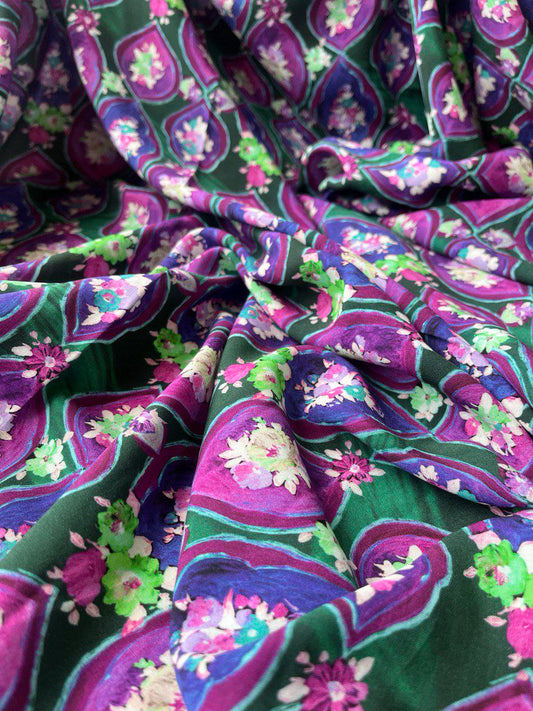 Bamboo viscose SILK TOUCH green&purple