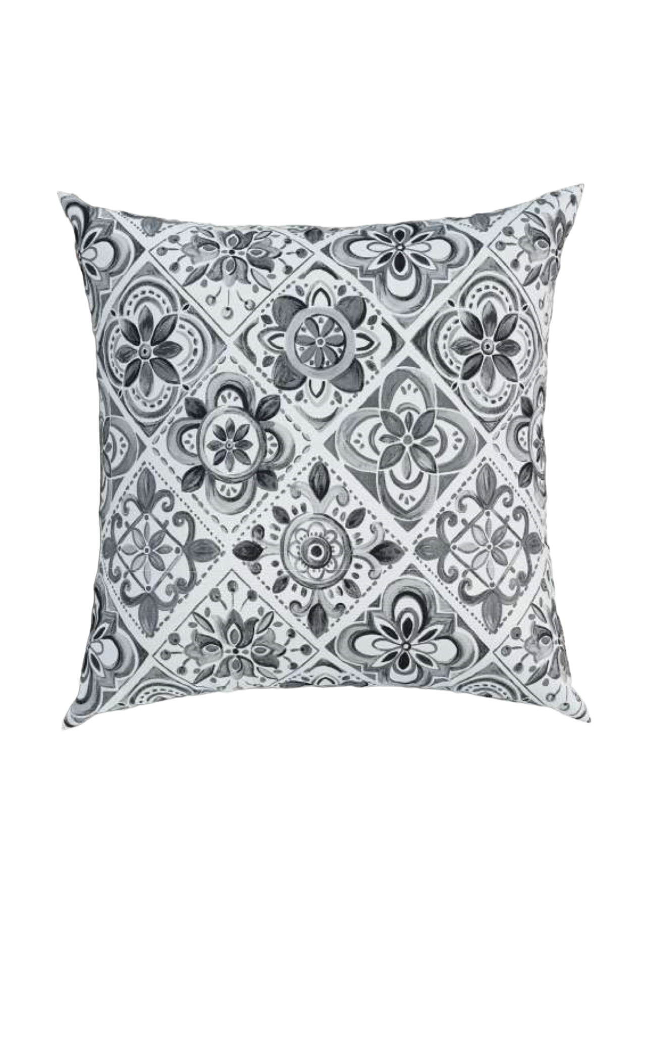 Interior fabric black & white floral print