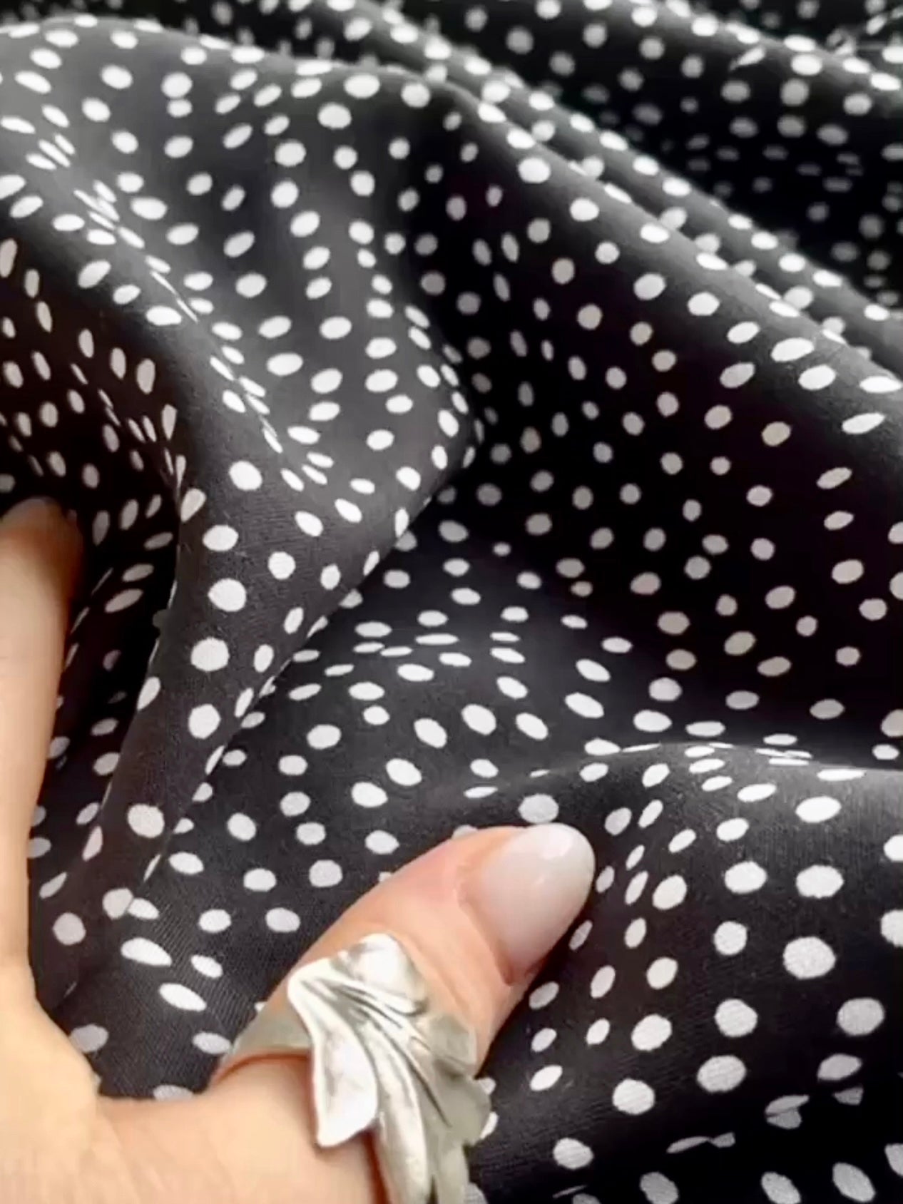 Viscose polka dot