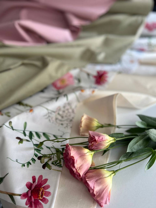 Premium poplin wildflowers