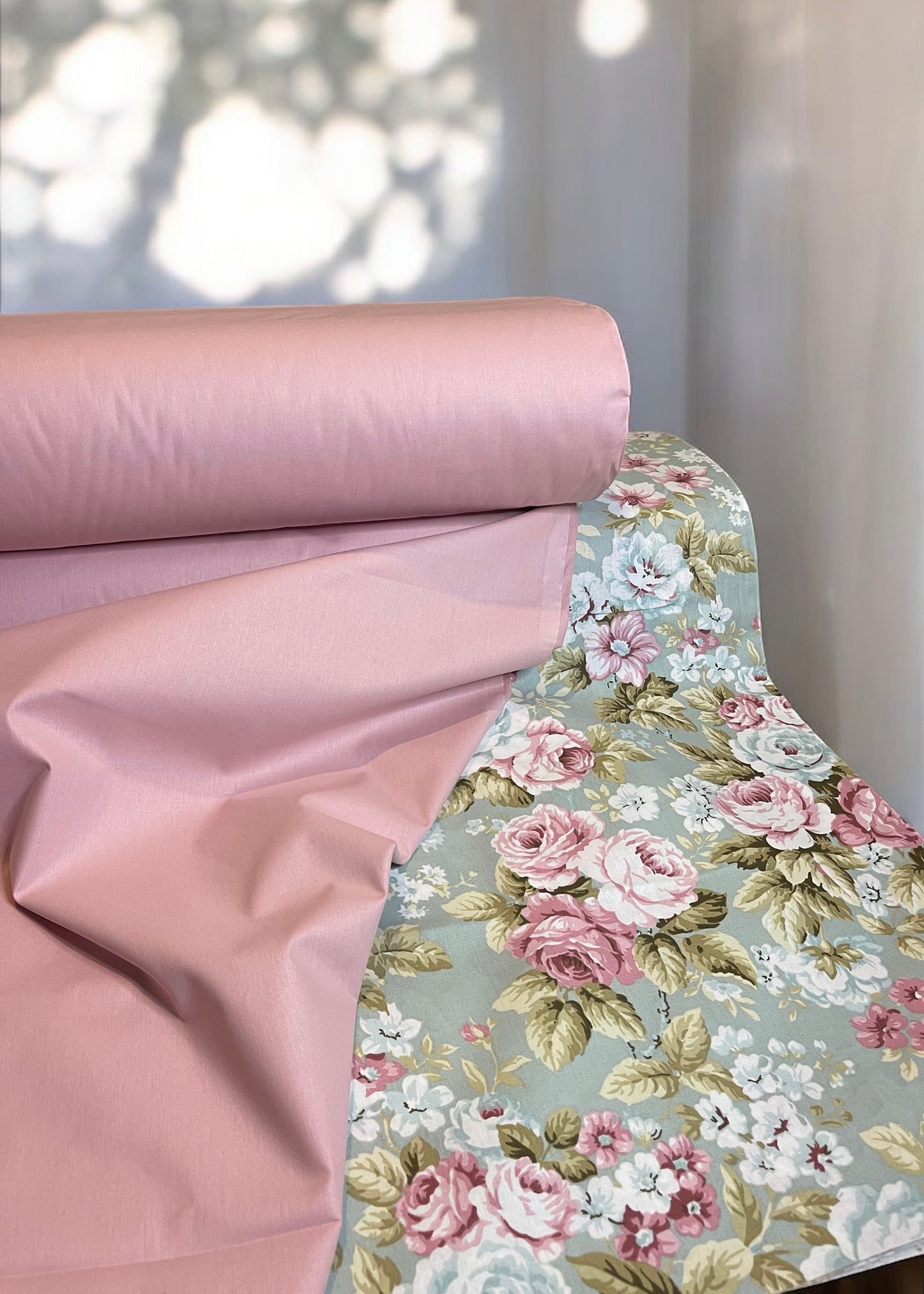 Poplin roses shabby chic